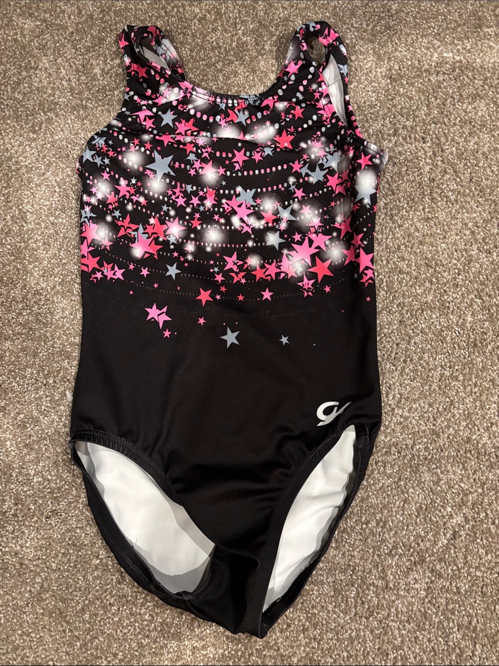 Black Pink Starry One-Piece Leotard GK girls youth large